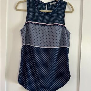 Abercrombie and Fitch Red, White and Blue Patterned Sleeveless Top